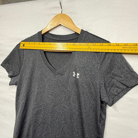 Under Armour Heatgear Loose Fit V‎ Neck T Shirt Women's Size SM Dark Gray - Picture 5 of 14